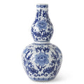 Blue White Round Bottom Chinoiserie Vase