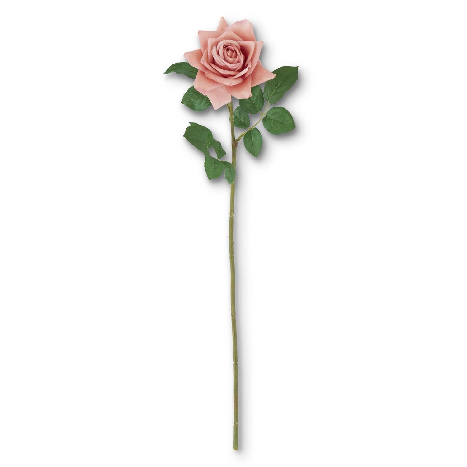 Coral Real Touch Duchess Rose Stem