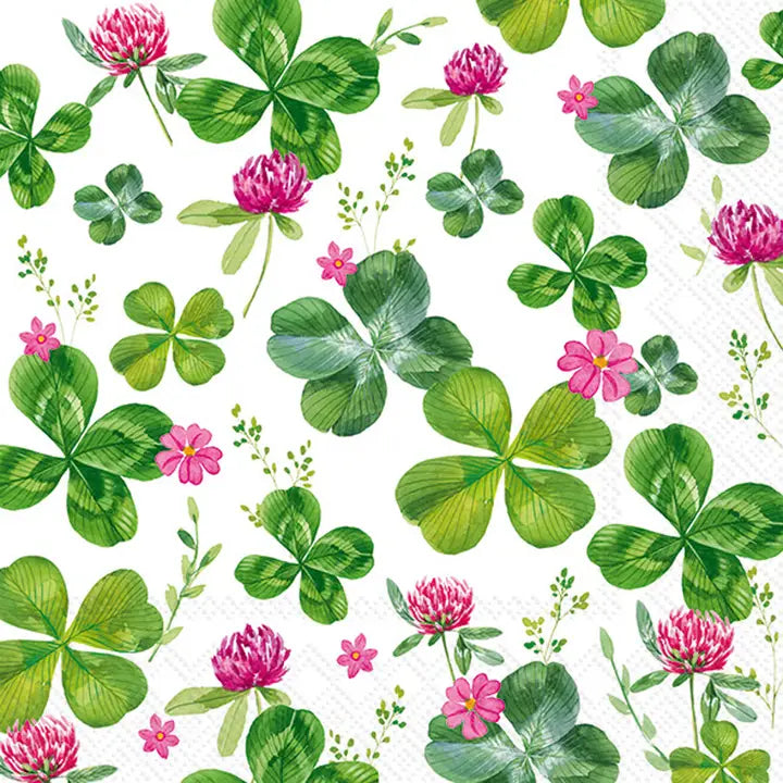 Four Leaf Clover Paper Cocktail Napkin 20ct