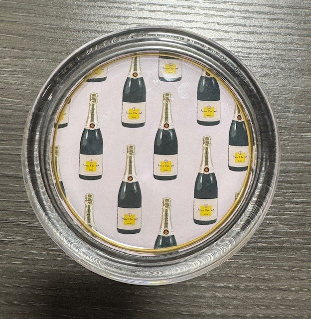 Champagne Pink Glass Coaster