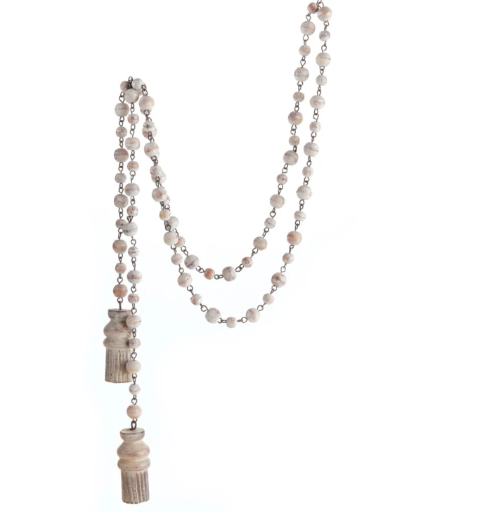 Wood Bead Tassel Garden 72"