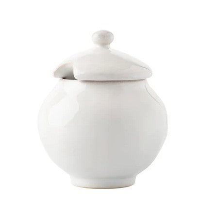 Puro Sugar Bowl with Lid- Whitewash