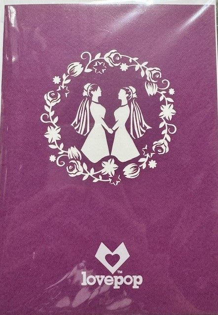 Wedding Day Brides Pop Up Card