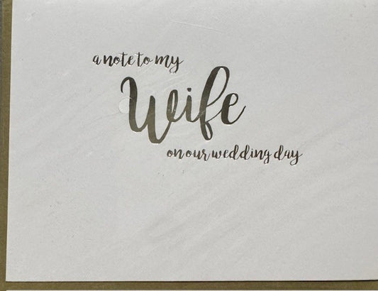 To My Wife Classic Note Card