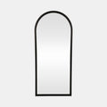 Thick Frame Arched Leaner Mirror, Black