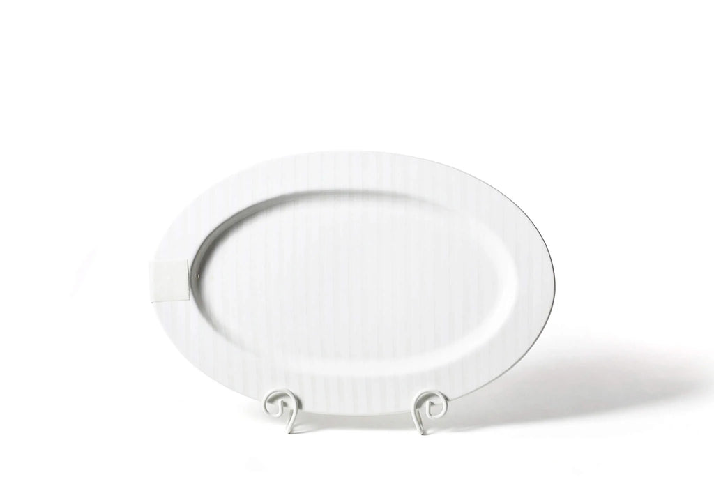 White Stripe Big Entertaining Oval Platter