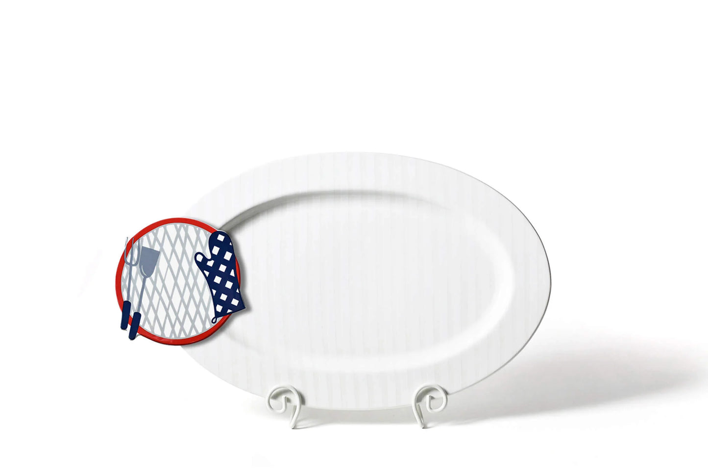 White Stripe Big Entertaining Oval Platter