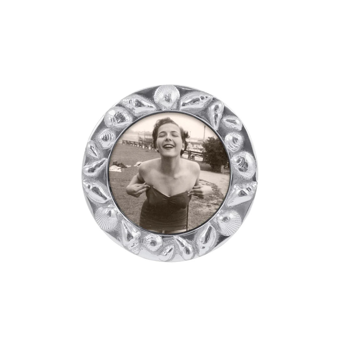 Round Seashell Border 4x4 Frame