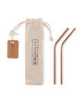 Stainless Steel Reusable Straws Rose Gold | Small
