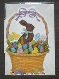 Chocolate Bunny Easter Basket Card