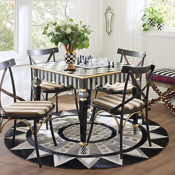 Courtly Check & Stripe Game Table