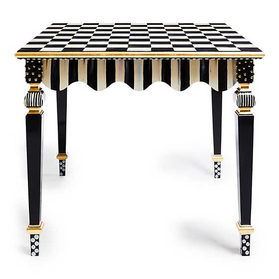 Courtly Check & Stripe Game Table