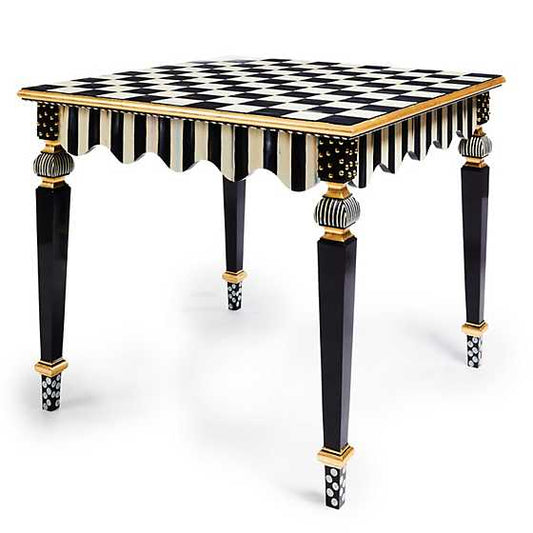 Courtly Check & Stripe Game Table