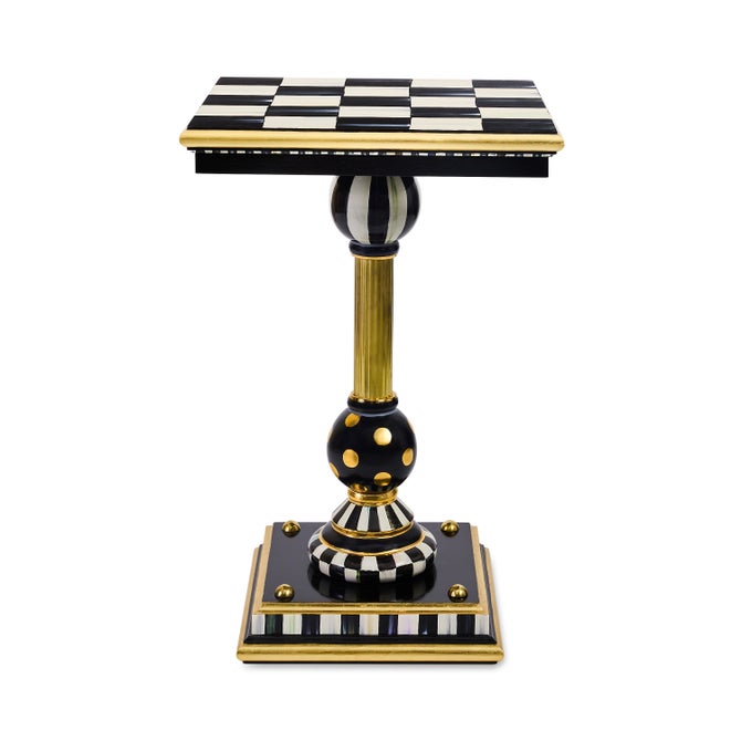Courtly Brass & Ceramic Accent Table