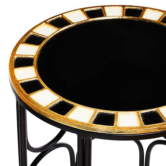 Black Tie Round Accent Table