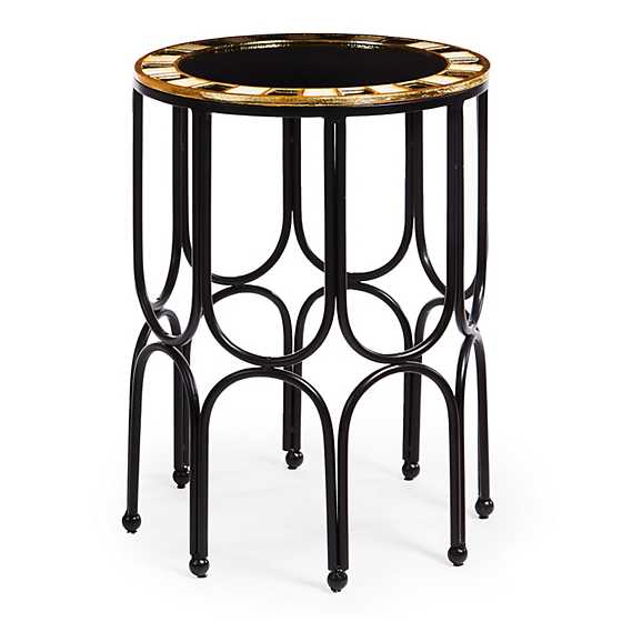 Black Tie Round Accent Table