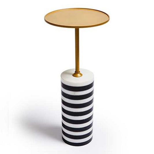 Priorities Round Stripe Side Table