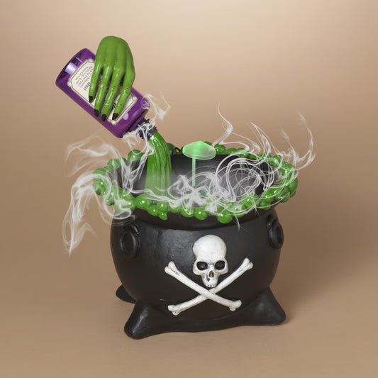 Electric Lighted Magnesium Smoking Halloween Cauldron