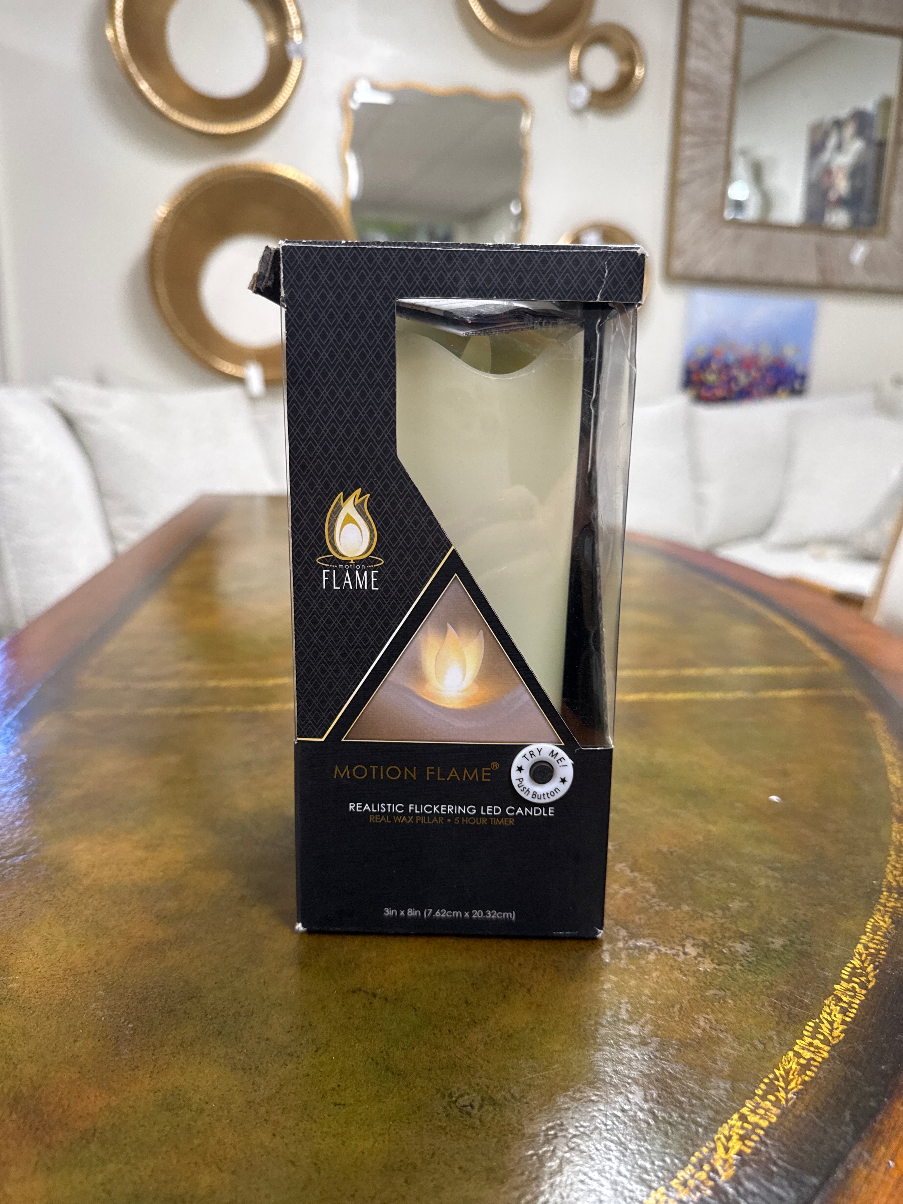 Motion flame LED candle 3 x 8