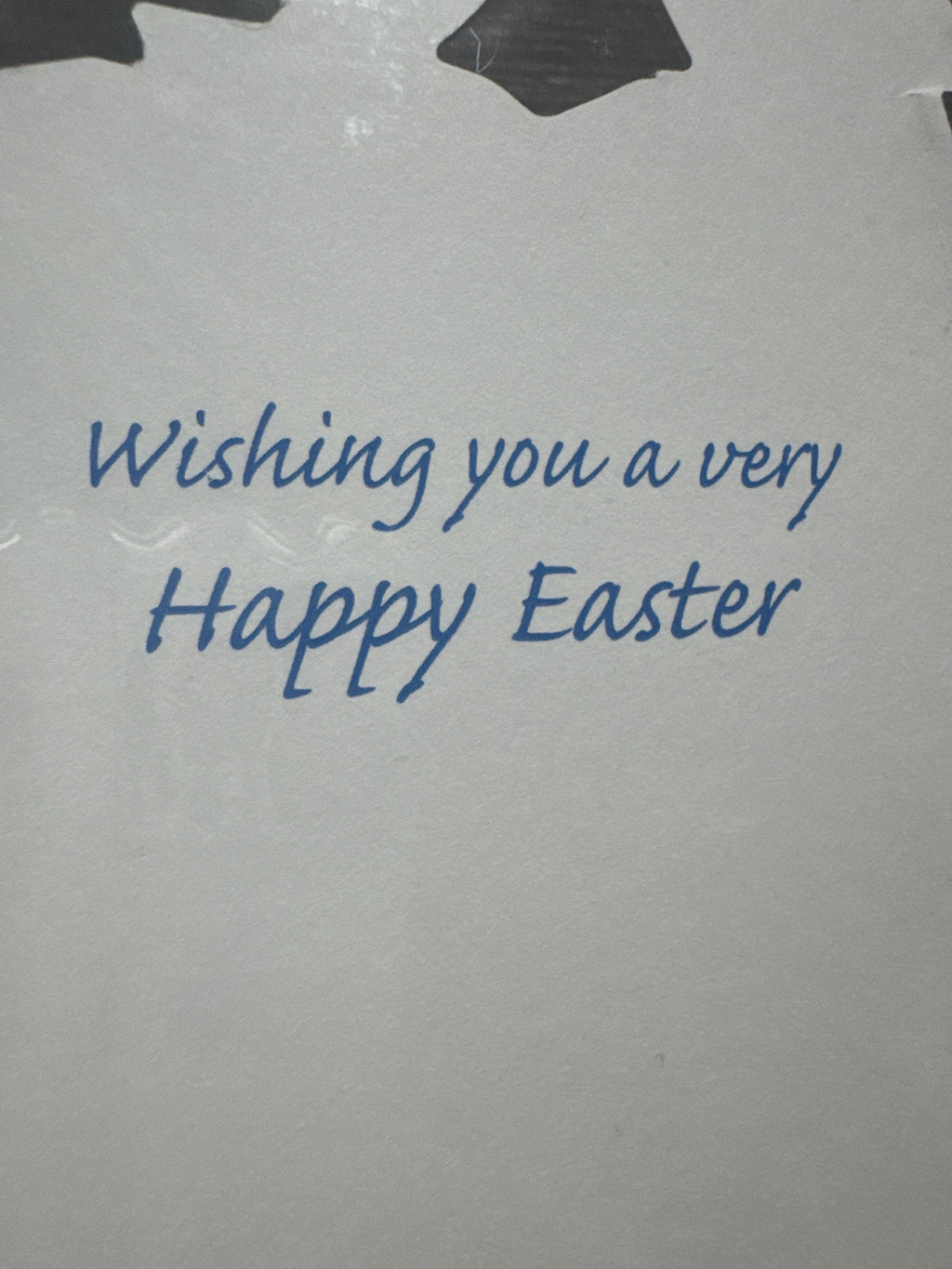 White Bunny Basket Easter Card