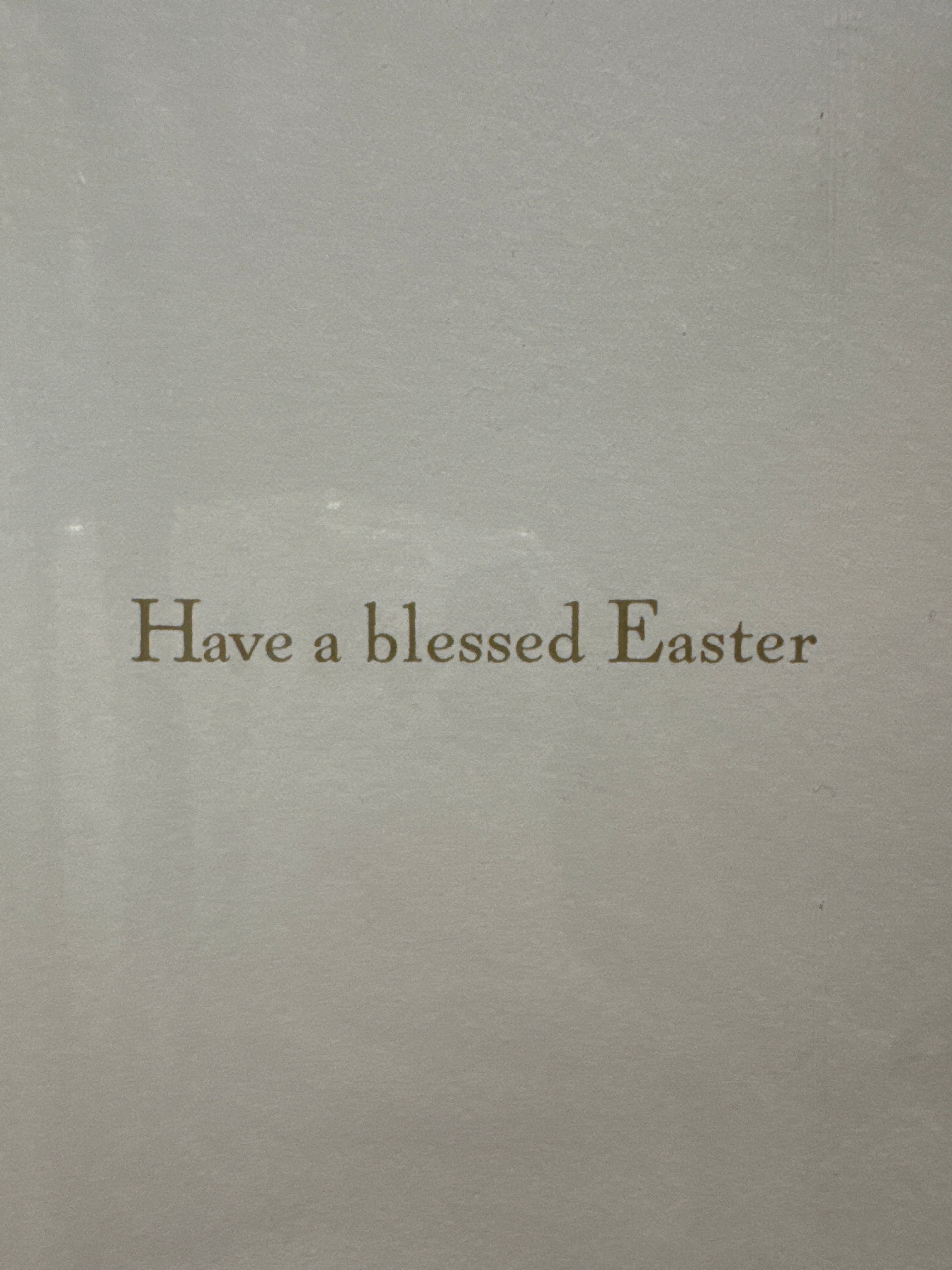 Gold Cross Easter Card