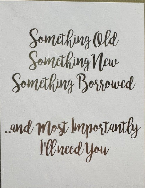 Something Old Something New Card