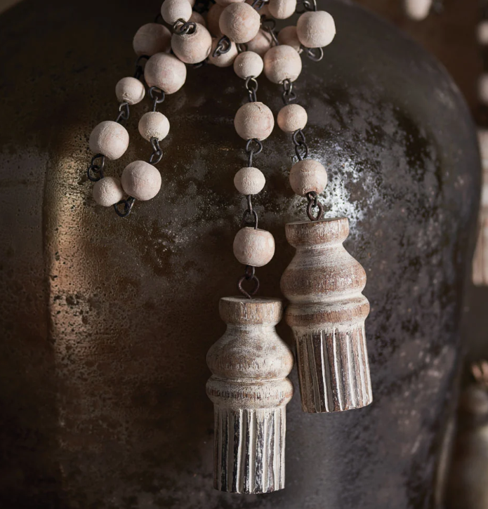 Wood Bead Tassel Garden 72"