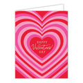 Happy Valentine's Day Concentric Hearts Greeting Card