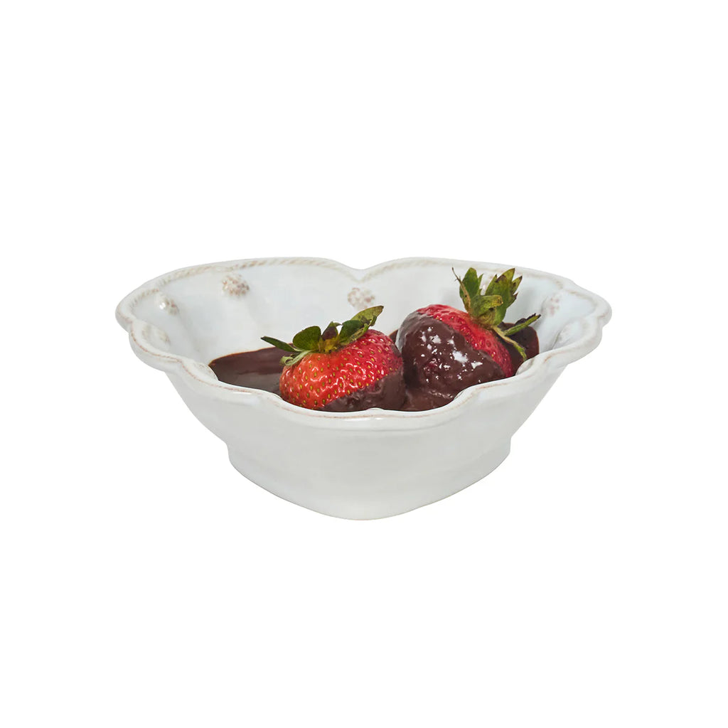 Berry & Thread  6.5" Heart Bowl - Whitewash
