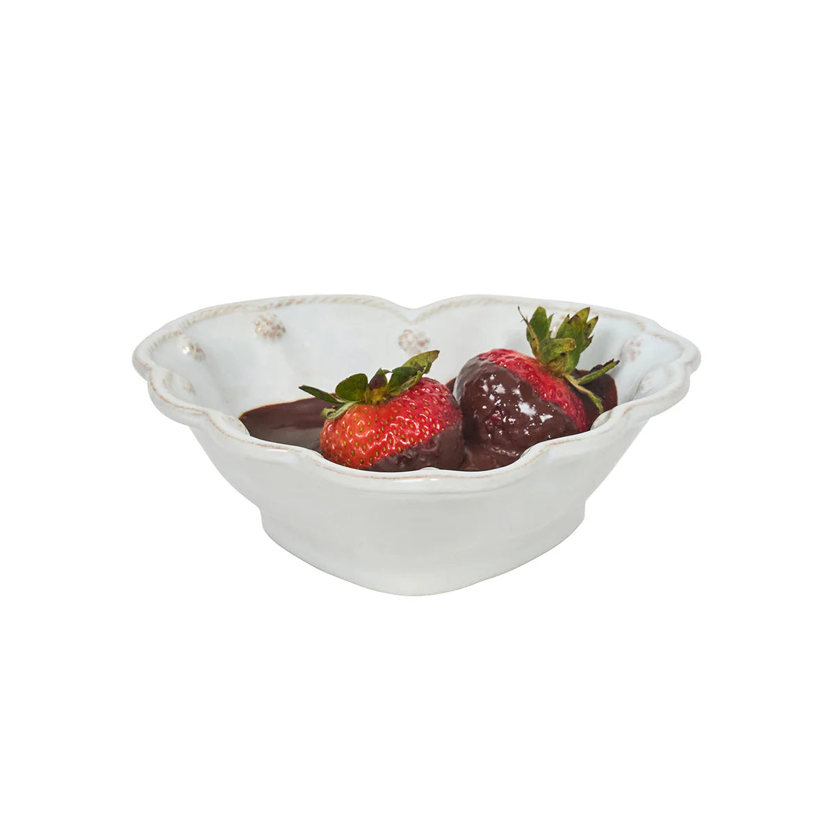 Berry & Thread  6.5" Heart Bowl - Whitewash