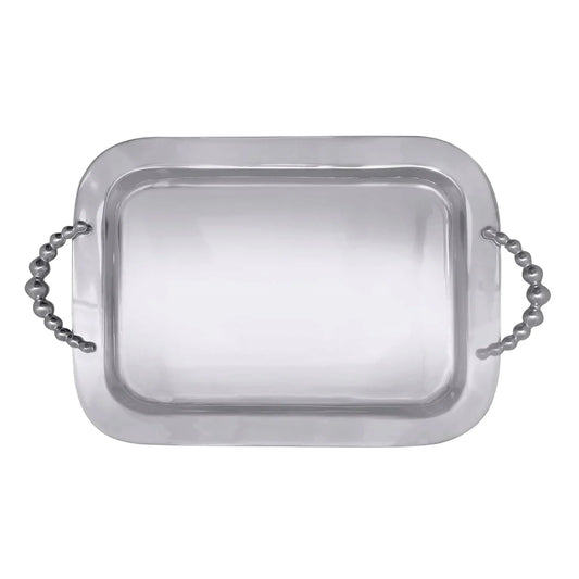 Pearled Rectangular Handled Tray