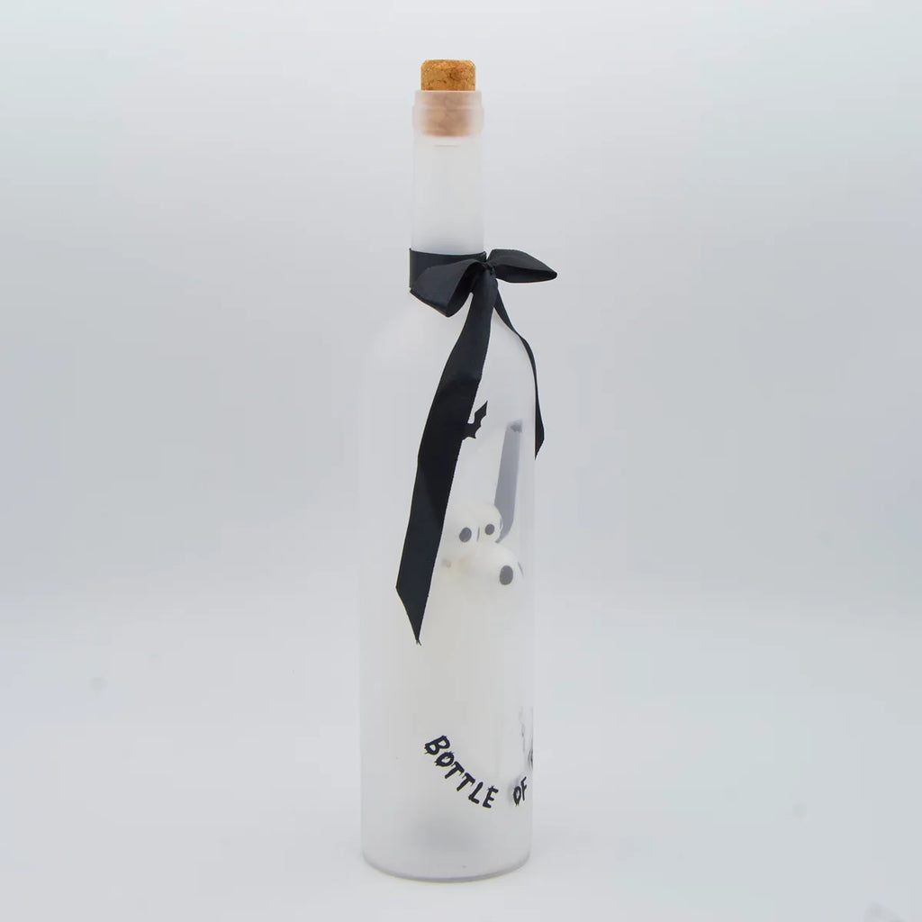 Lighted Bottle of Boos with Three Ghosts