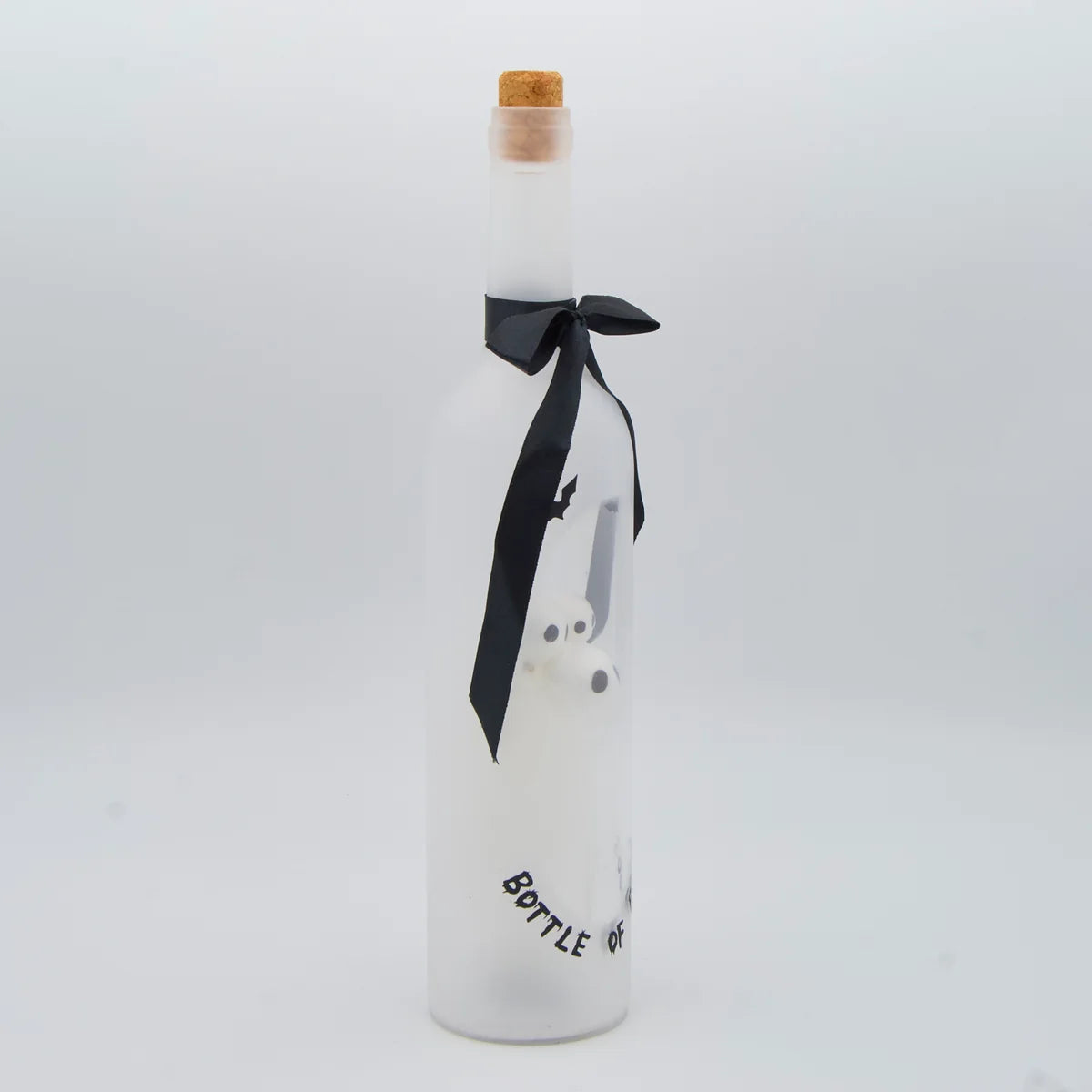 Lighted Bottle of Boos with Three Ghosts