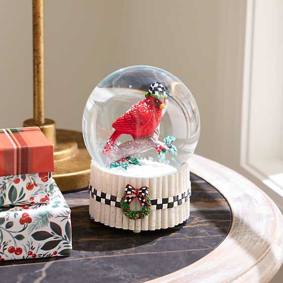 Cardinal Snow Globe