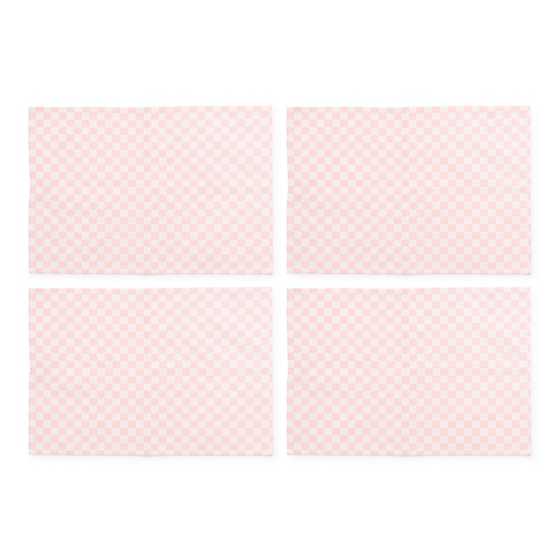 Pink Check Placemat, Set of 4