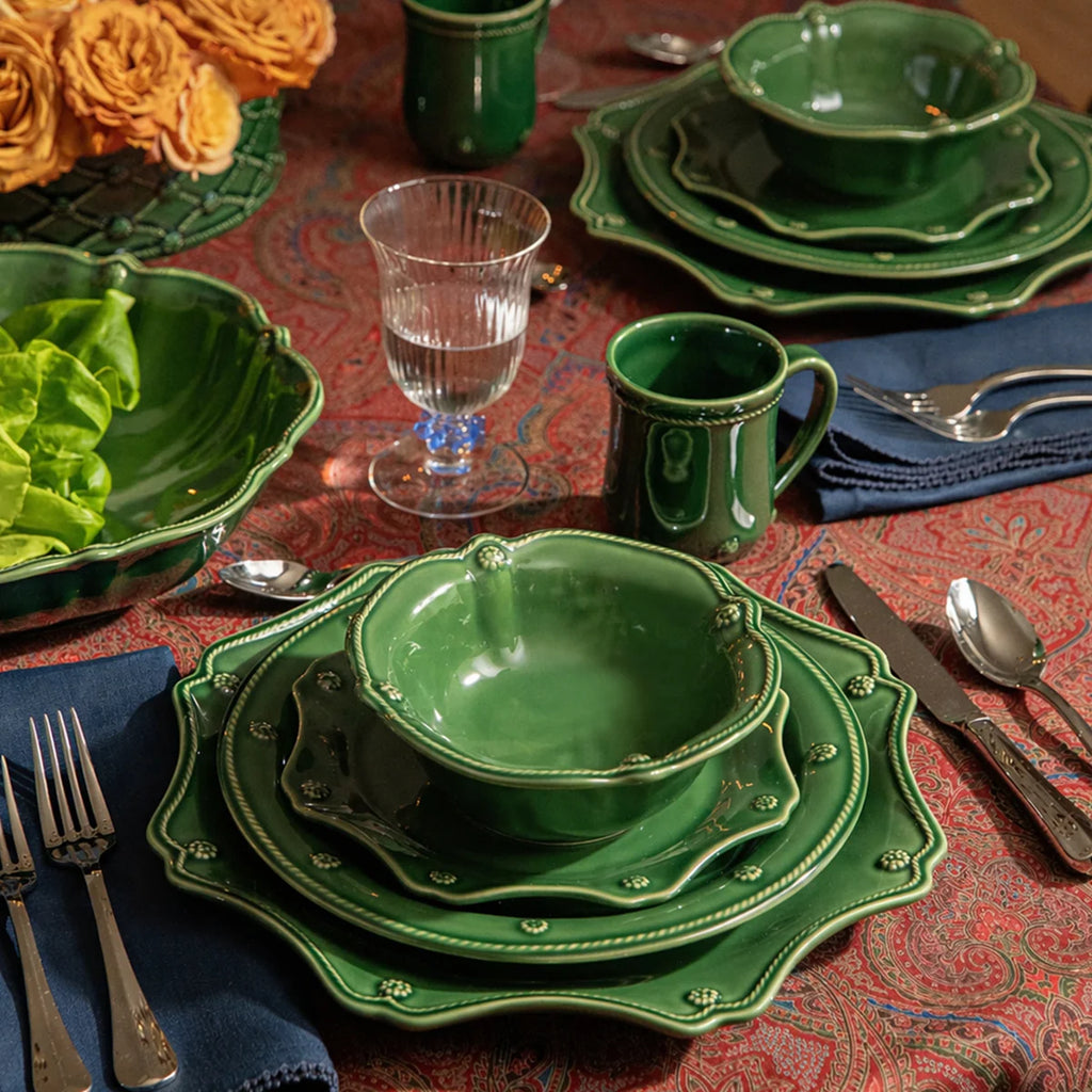 Scalloped Charger/Platter - Basil