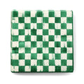 Emerald Check Cocktail Paper Napkins
