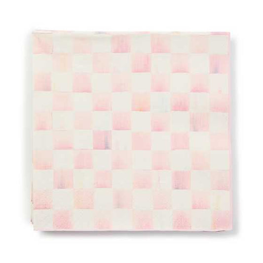 Rosy Check Dinner Paper Napkins