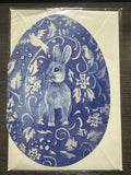 Blue & White Easter Egg Card