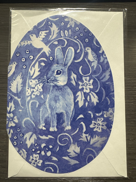 Blue & White Easter Egg Card