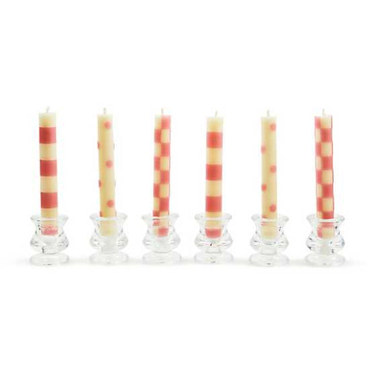 Pink Mini Dinner Candles, Set of 6