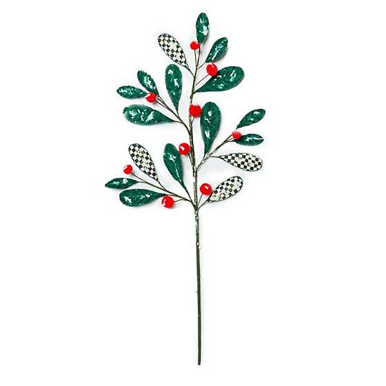 Cozy Christmas Mistletoe Spray Stem