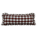 Ruffle Bolster Holiday Plaid Pillow