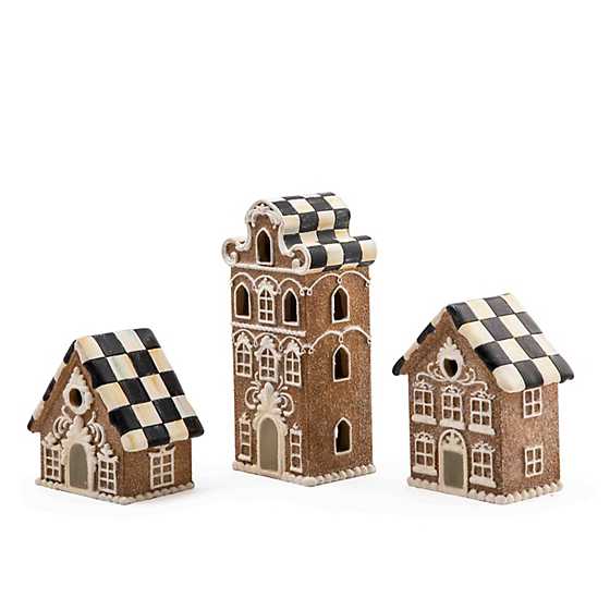 Gingerbread Illuminated Mini Houses, Set of 3