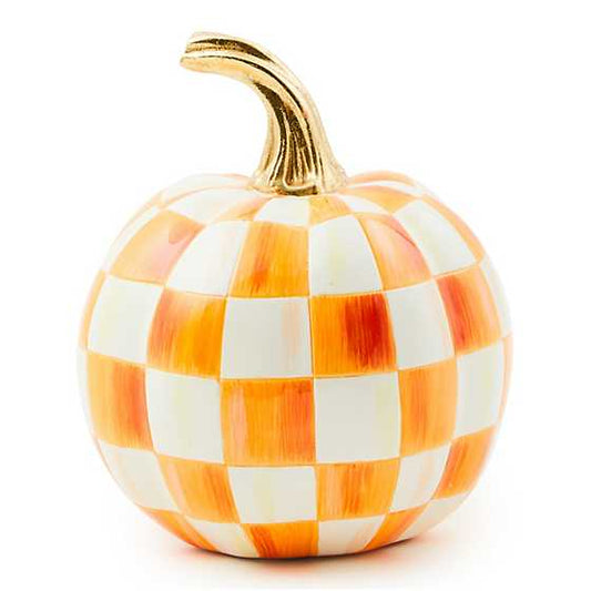 Orange Check Mini Pumpkin