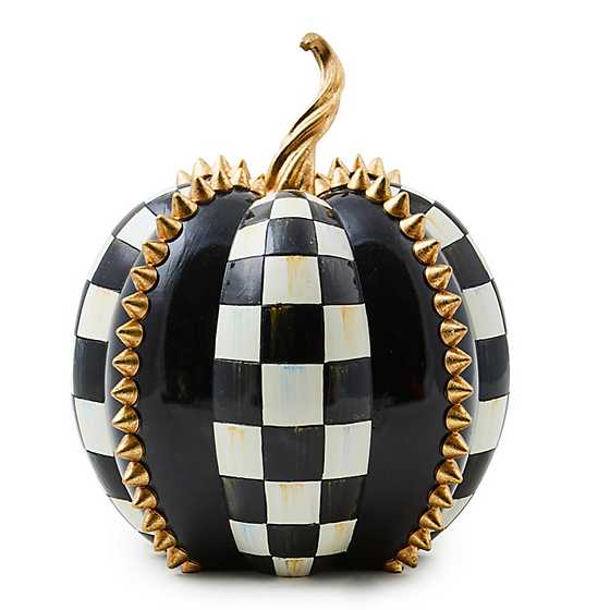 Courtly Check Tall Gold Spikes Pumpkin