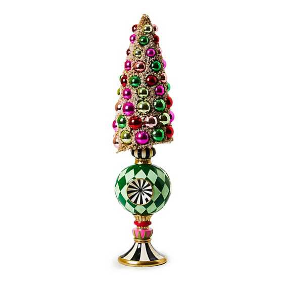 Granny Kitsch Small Bottle Brush Pedestal Tree