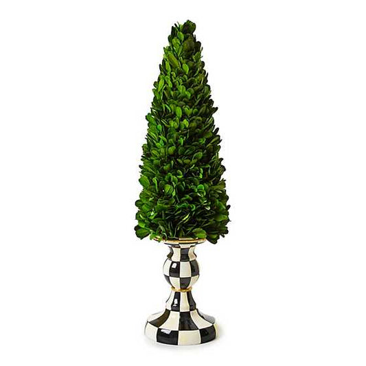 Courtly Check Medium Pedestal Boxwood Tree