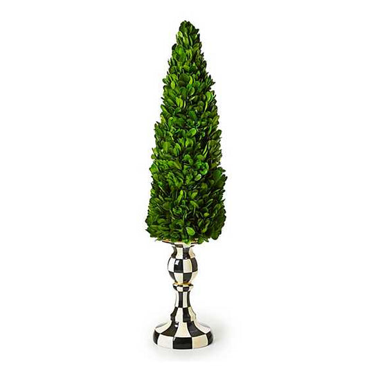 Courtly Check Large Pedestal Boxwood Tree