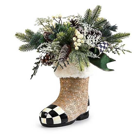 Farmhouse Holiday Boot Arrangement